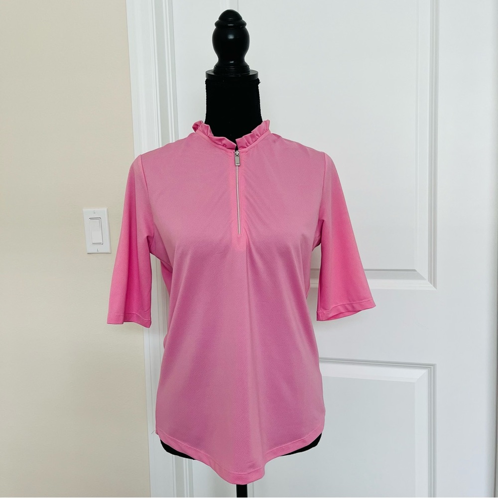 Tail Ruffle Collar Golf Polo